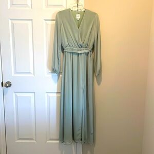 David’s Bridal Wrap Seafoam/Mint green dress size 0
